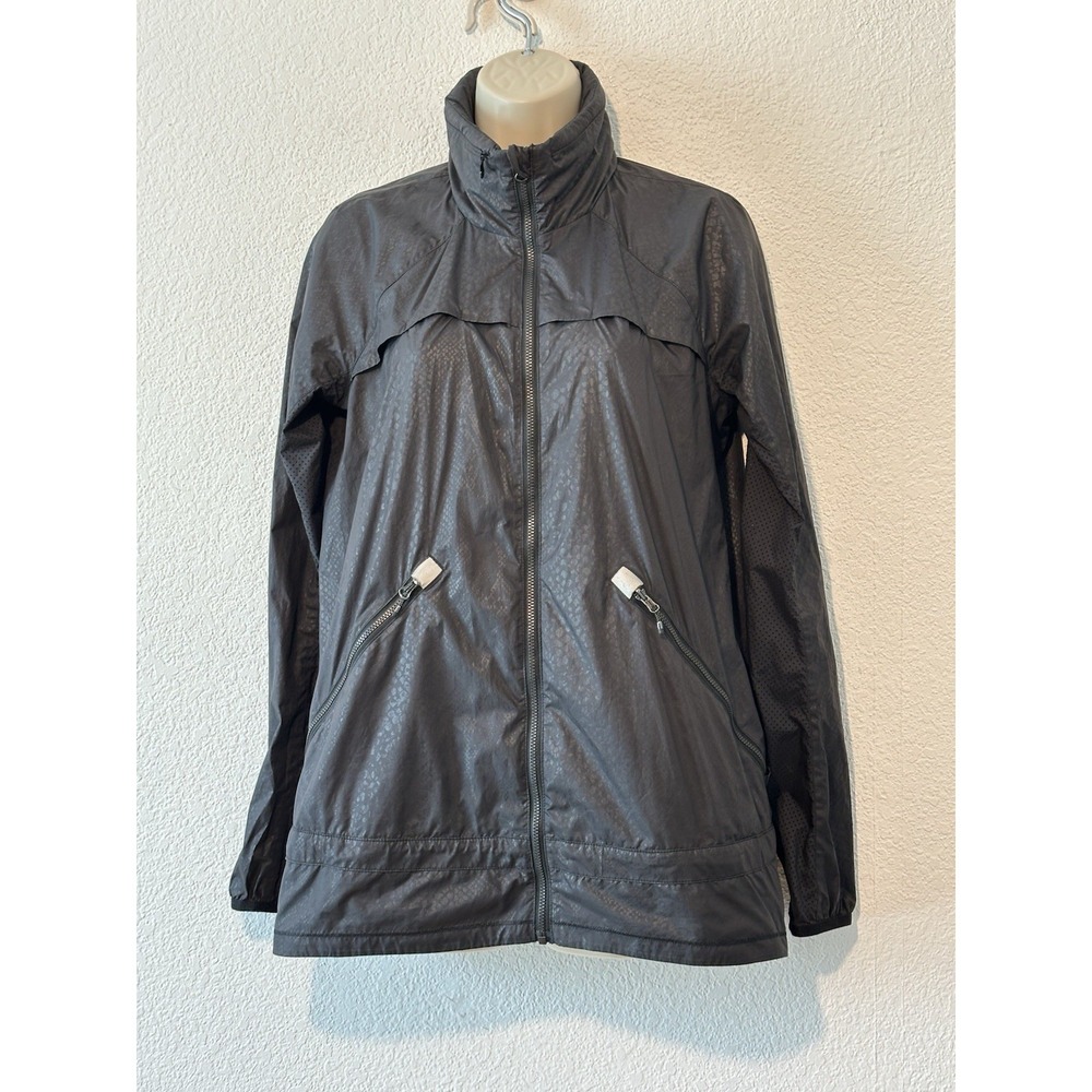 Lululemon Black‎ Desert Snake Miss Misty Windbreaker Hood Jacket Womens 6